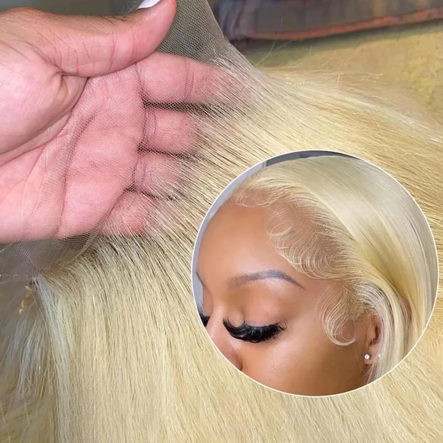 613 Blonde Straight 13x6 HD Lace Front Virgin Brazilian Human Hair Wig