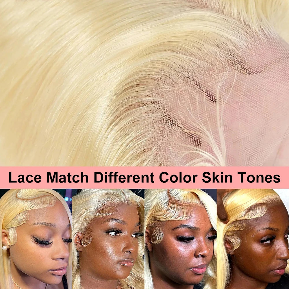 40” Rose Red Body Wave HD Lace Front Wig – 13x6 Transparent Brazilian Human Hair