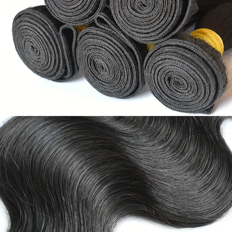 12A Brazilian Body Wave Raw Human Hair Bundles (30–40 Inch) – Wet & Wavy Remy Weave Extensions