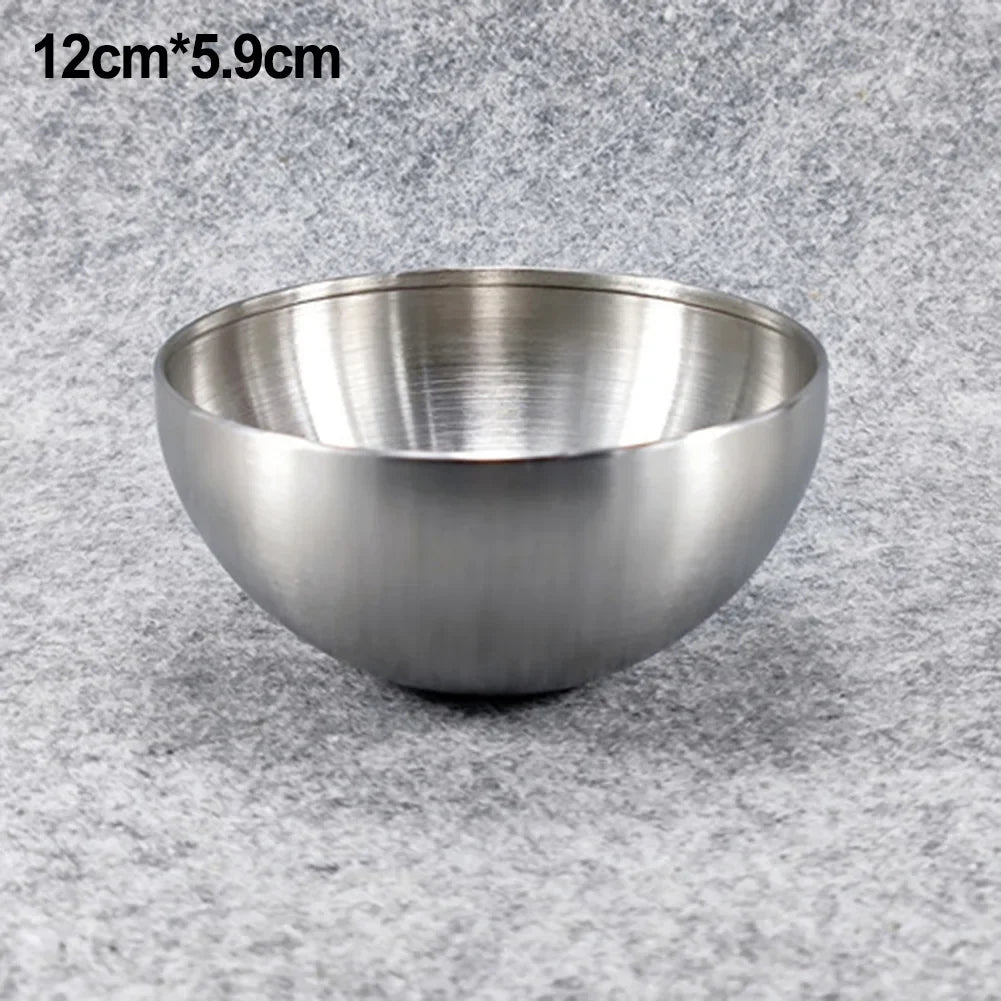 Gold & Silver Stainless Steel Bowl – Fruit, Salad & Ramen Tableware