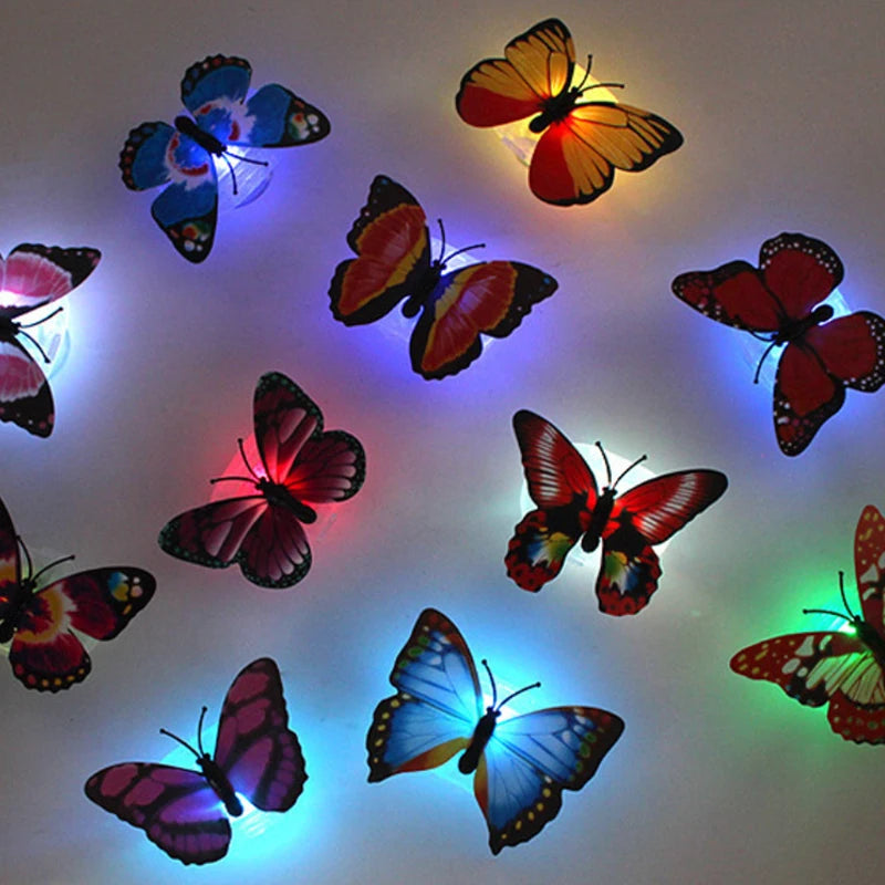 Ranpo Butterfly LED Wall Light – Colorful Glowing Stickable DIY Decoration Lamp for Bedroom, Living Room & Holidays