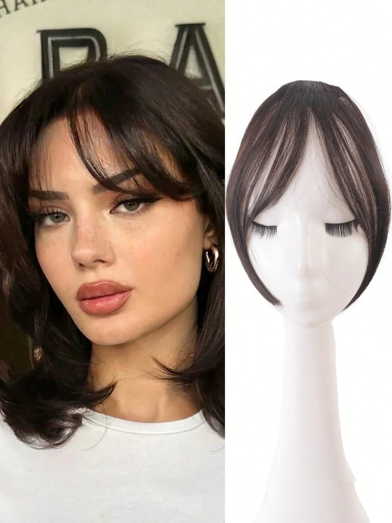 Middle Part Clip-in Bangs | Natural Seamless Hairpiece | 12 Colors