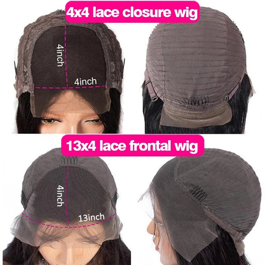 200% Density Deep Wave 13x6 HD Transparent Lace Frontal Human Hair Wig (30–32 Inch)