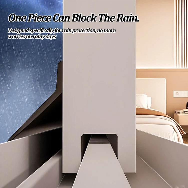 135° Window Rain Guard – Waterproof Windproof Sealing Strip for Sliding Windows & Balcony (1m)