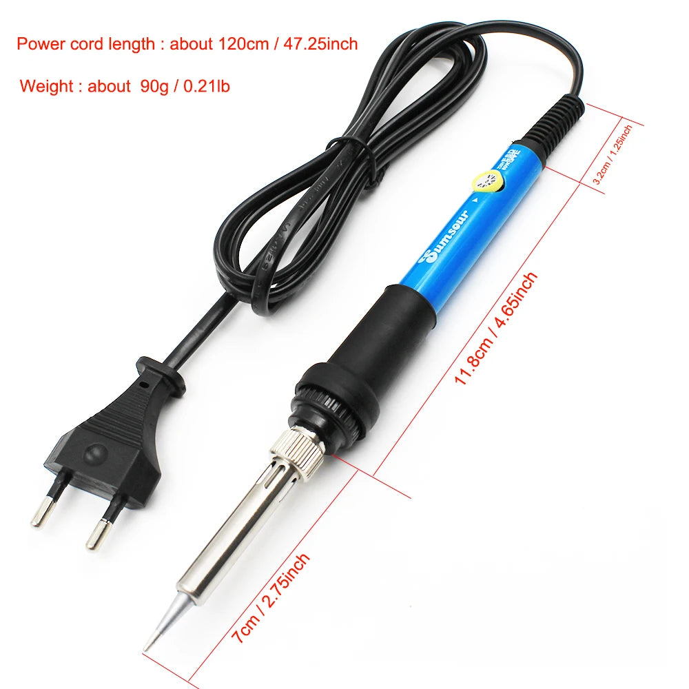 80W Electric Soldering Iron Kit – Adjustable Temperature Digital Welding Tool with Display & Multiple Tips