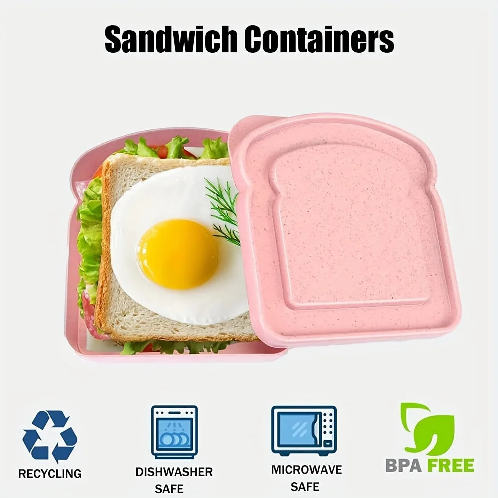 Reusable Bento Sandwich Box – BPA-Free Stackable Lunch Container with Lid