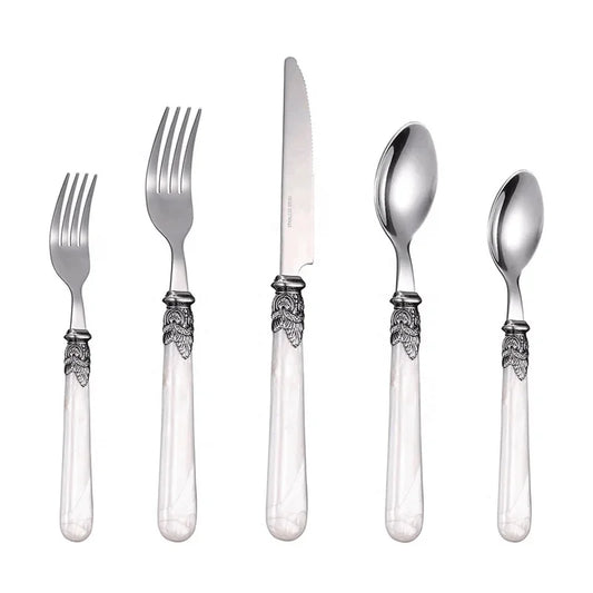 2025 Stainless Steel Flatware Set – Modern Spoon, Fork & Knife Dinnerware for Wedding & Home