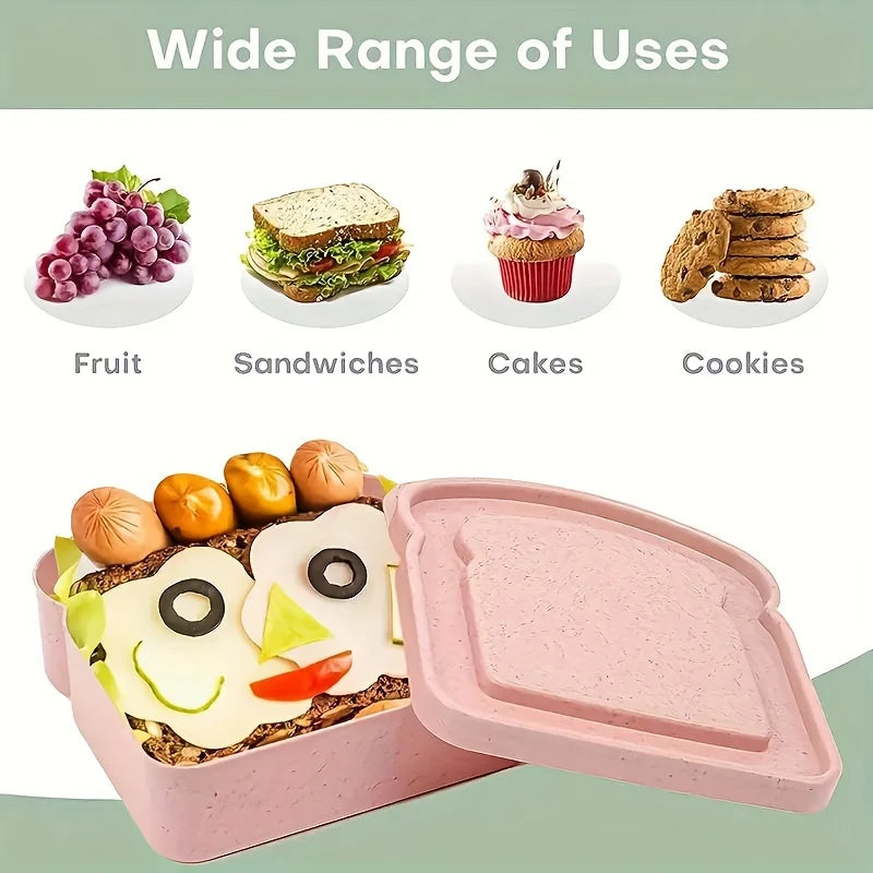 Reusable Bento Sandwich Box – BPA-Free Stackable Lunch Container with Lid