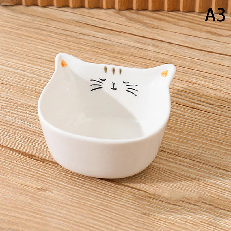 Cute Ceramic Mixing Dish with Handle – Bunny & Cat Dipping Bowl for Snacks & Sushi