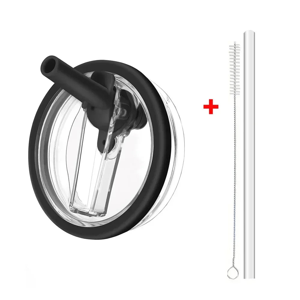 40oz Flip Straw Leak-Proof Lid – Replacement Tumbler Cover Compatible with Stanley Cup