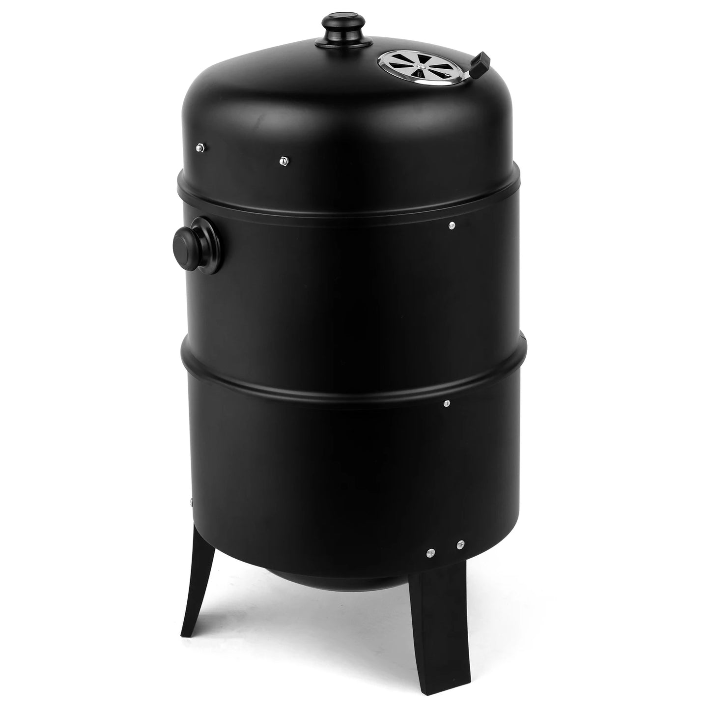 80x41x48cm Outdoor BBQ Smoker Grill – Iron Carbon Charcoal Grill, Black | WowPopMall