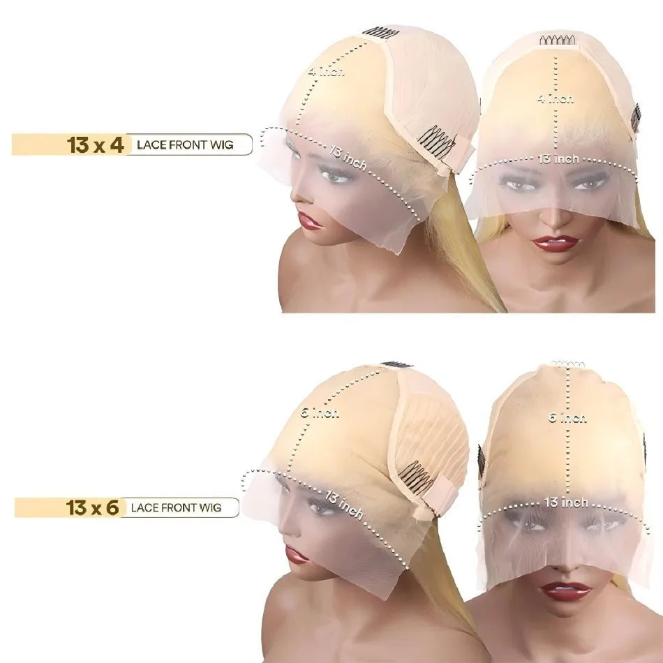 Honey Blonde 13x6 HD Lace Front Human Hair Wig – 250% Density Body Wave Brazilian Remy