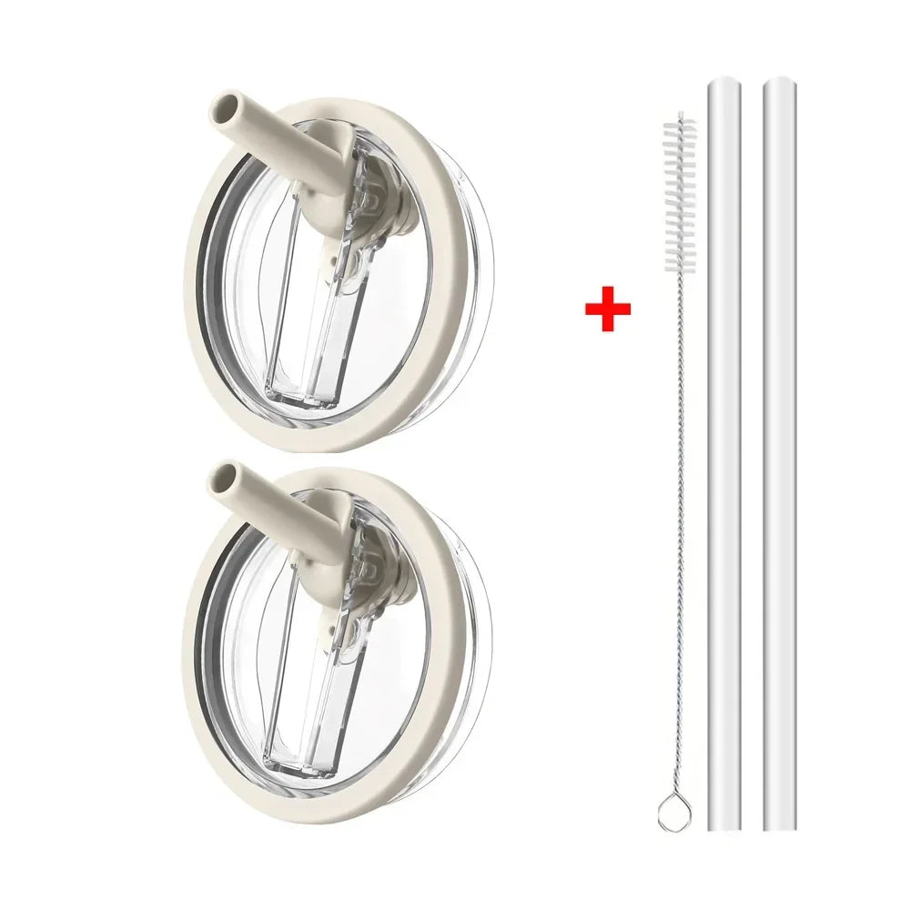 40oz Flip Straw Leak-Proof Lid – Replacement Tumbler Cover Compatible with Stanley Cup