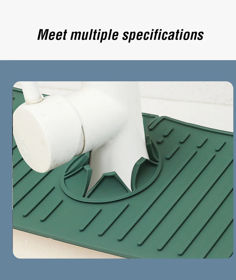 Silicone Faucet Drip Mat – Sink Splash Guard & Heat-Resistant Drain Pad for Kitchen and Bathroom