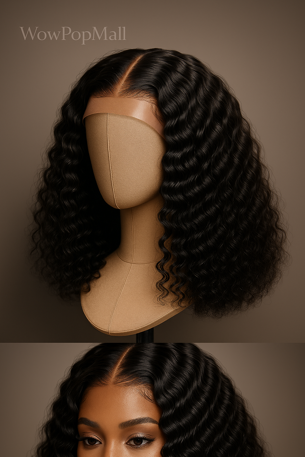 Kinky Curly Bob Wig – 13x4 HD Lace, Glueless, Pre-Plucked, Beginner Friendly