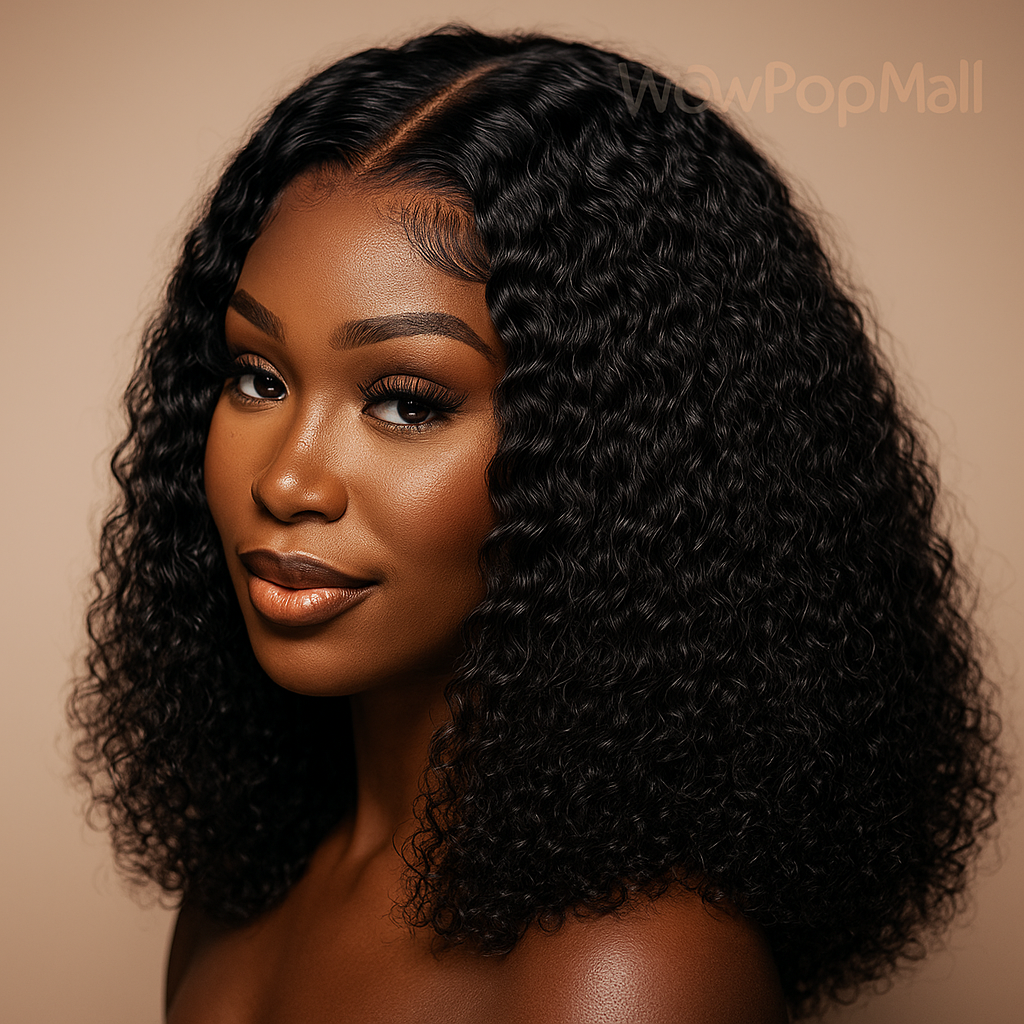 Kinky Curly 13x4 Lace Front Wig 250% Density – Vietnamese Raw Human Hair, Natural Wet & Wavy Look