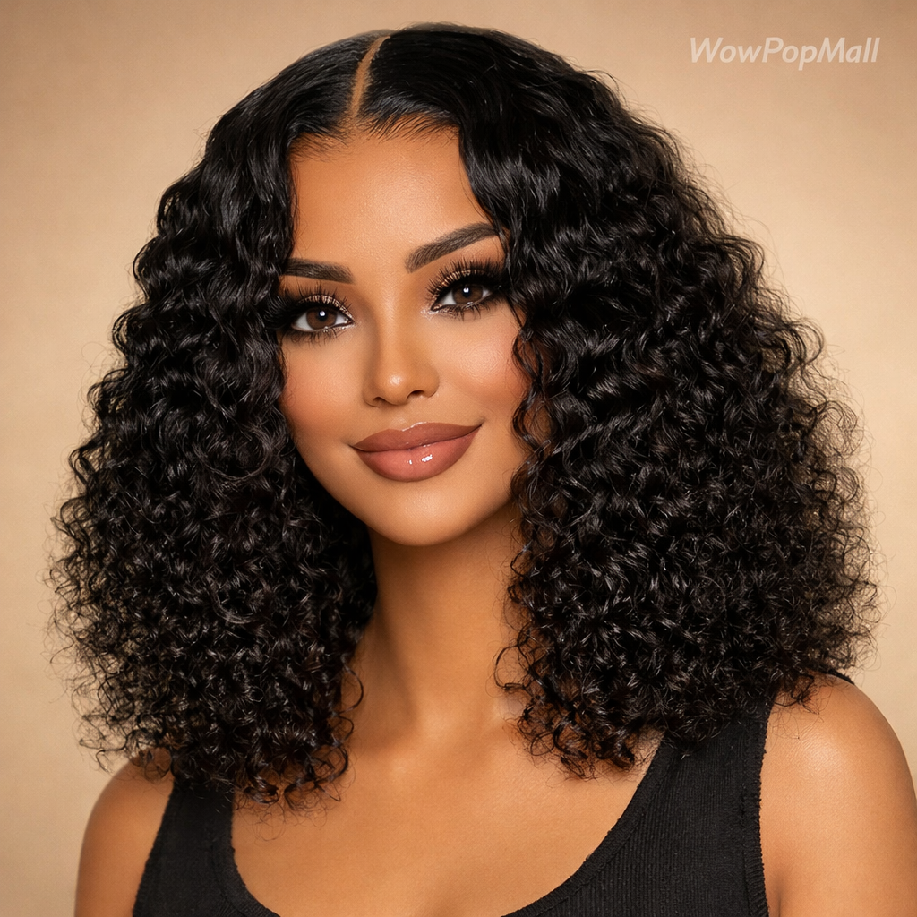 Glueless Deep Wave Bob Human Hair Wig 13x6 Lace Frontal (250% Density)
