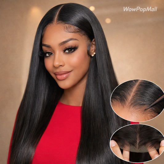 34 Inch Silky Straight Glueless Brazilian Remy Human Hair Wig (Transparent 13x4/13x6 Lace Front)