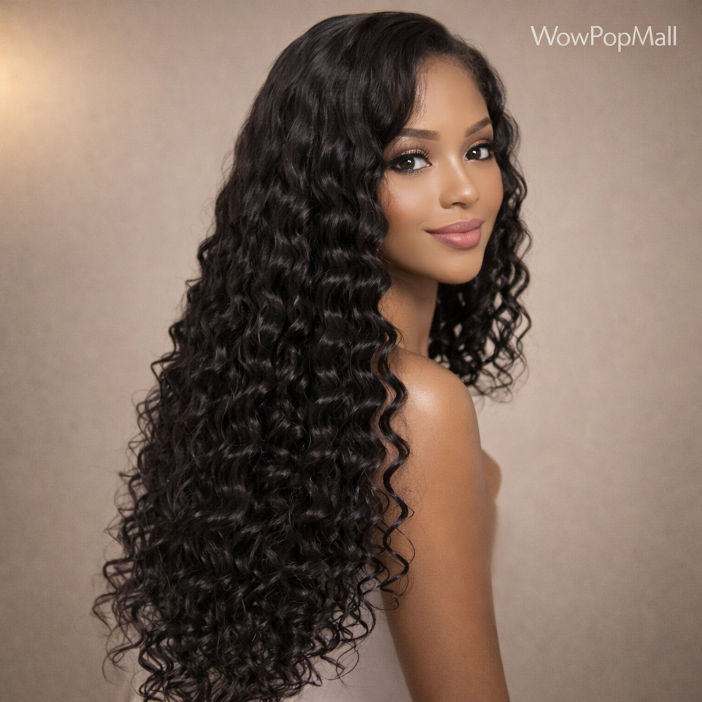 30–40 Inch Loose Deep Wave 13x6 HD Lace Front Remy Human Hair Wig (Transparent Swiss Lace, Glueless-Ready)