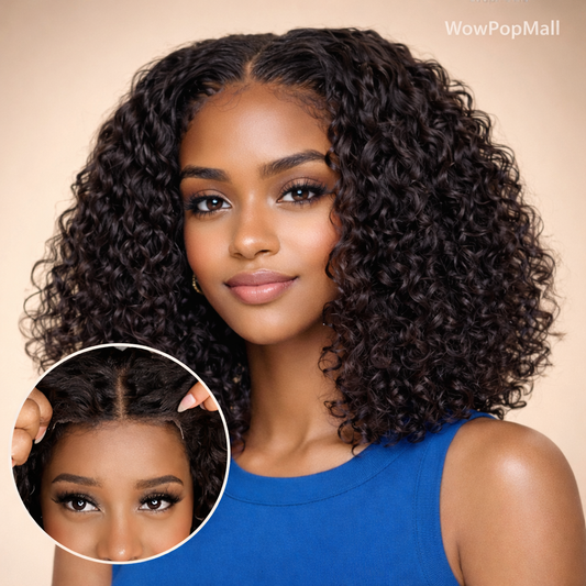 Brazilian Glueless Curly Bob Wig (Deep Water Wave) | HD Lace Front 13x4 / 13x6 | 100% Remy Human Hair