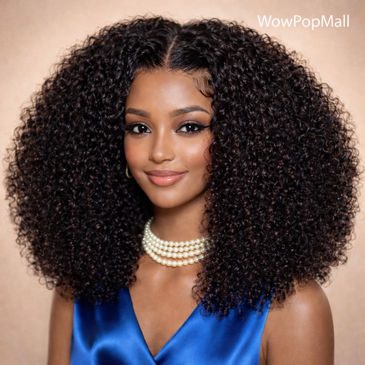 250% Density Glueless Curly Bob Wig | Brazilian Remy Human Hair | Pre-Cut HD Lace 13x6 / 13x4