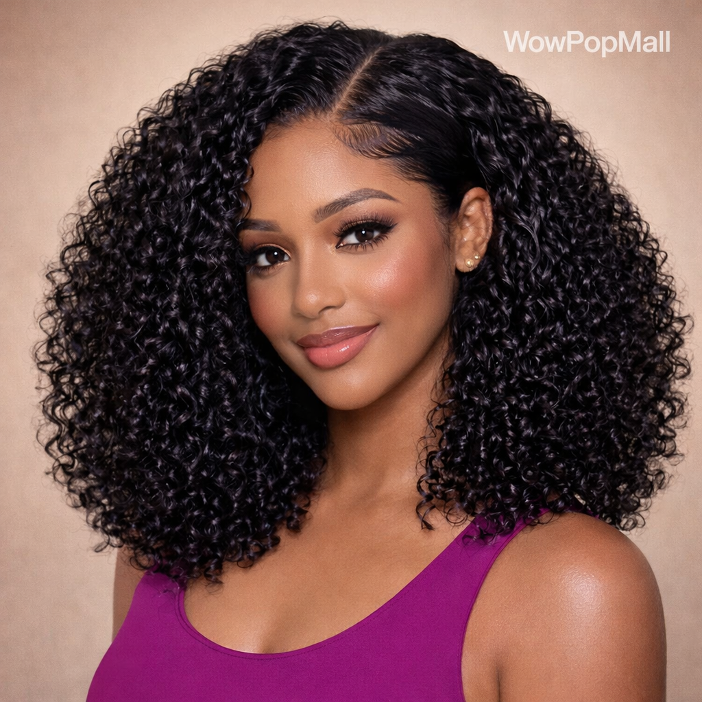 Deep Water Wave Curly Bob HD Lace Front Wig | 100% Remy Human Hair | Transparent Lace 13x4 / 13x6