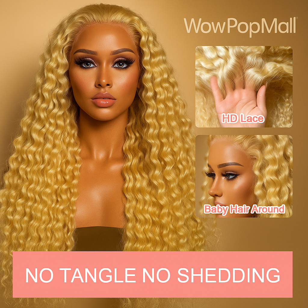 613 Blonde Deep Loose Wave HD Lace Frontal Wig – 13x4 / 13x6 Transparent Human Hair Wig