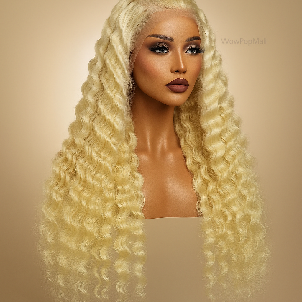613 Blonde Deep Loose Wave HD Lace Frontal Wig – 13x4 / 13x6 Transparent Human Hair Wig