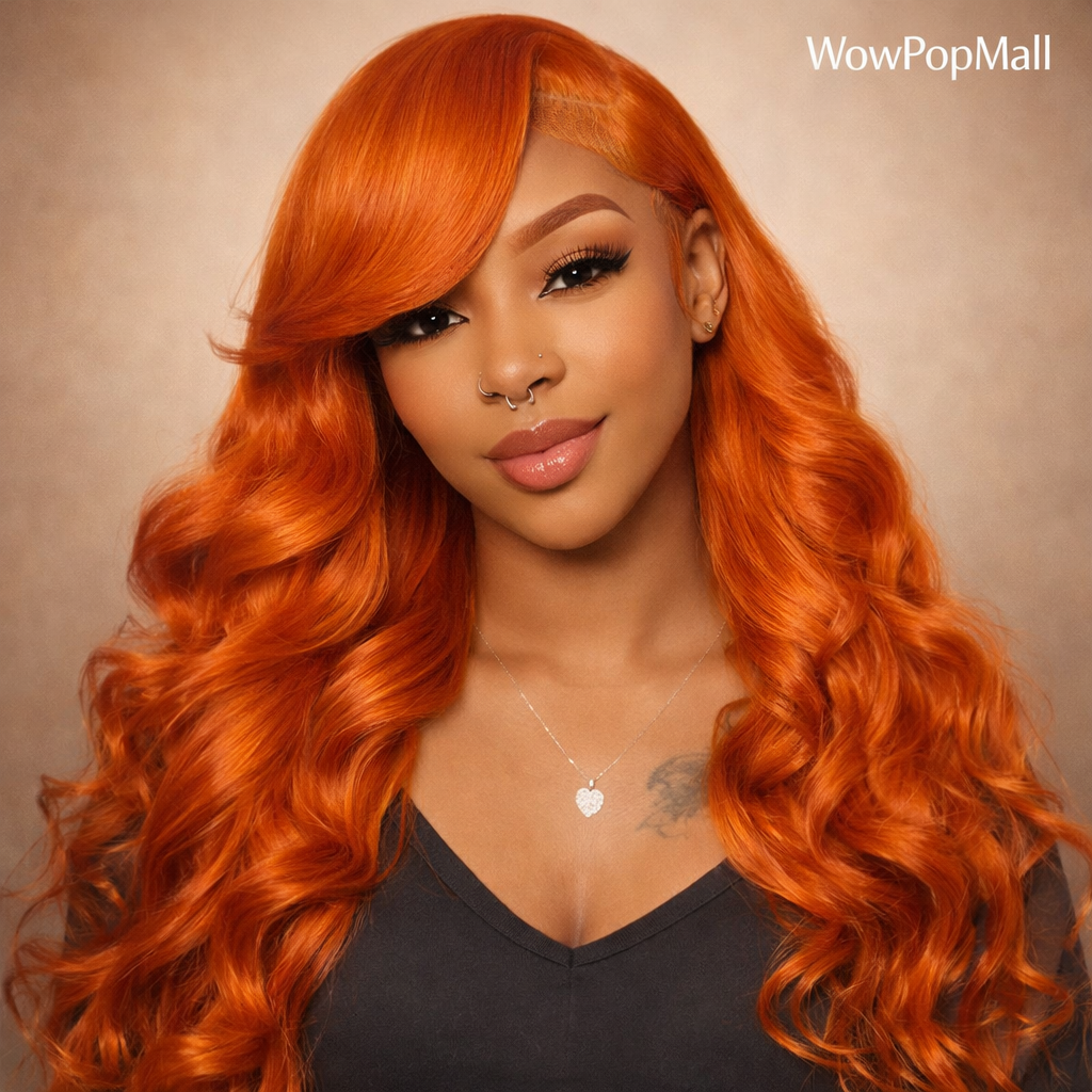 Curvique Ginger Body Wave 13x6 HD Lace Front Human Hair Wig (Brazilian Remy, Long 26+ Inch)