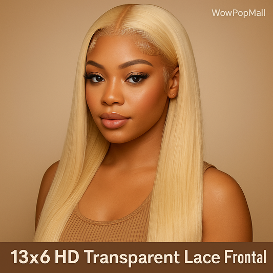 613 Blonde 13×6 HD Transparent Lace Frontal Human Hair Wig – Premium Straight Brazilian Remy