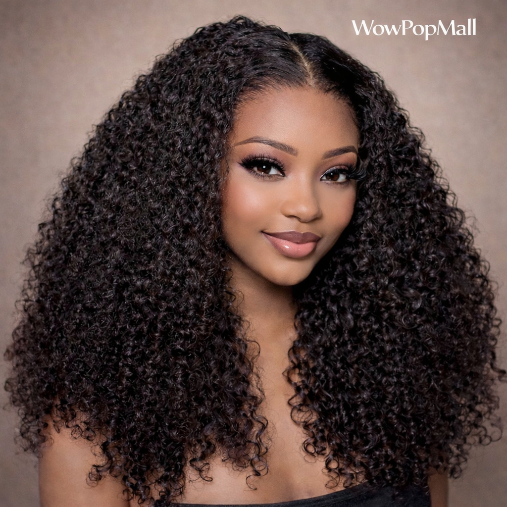 1B Natural Jerry Curly Bob 13x4 HD Lace Front Wig (Virgin Human Hair, 250% Density, 4–16")