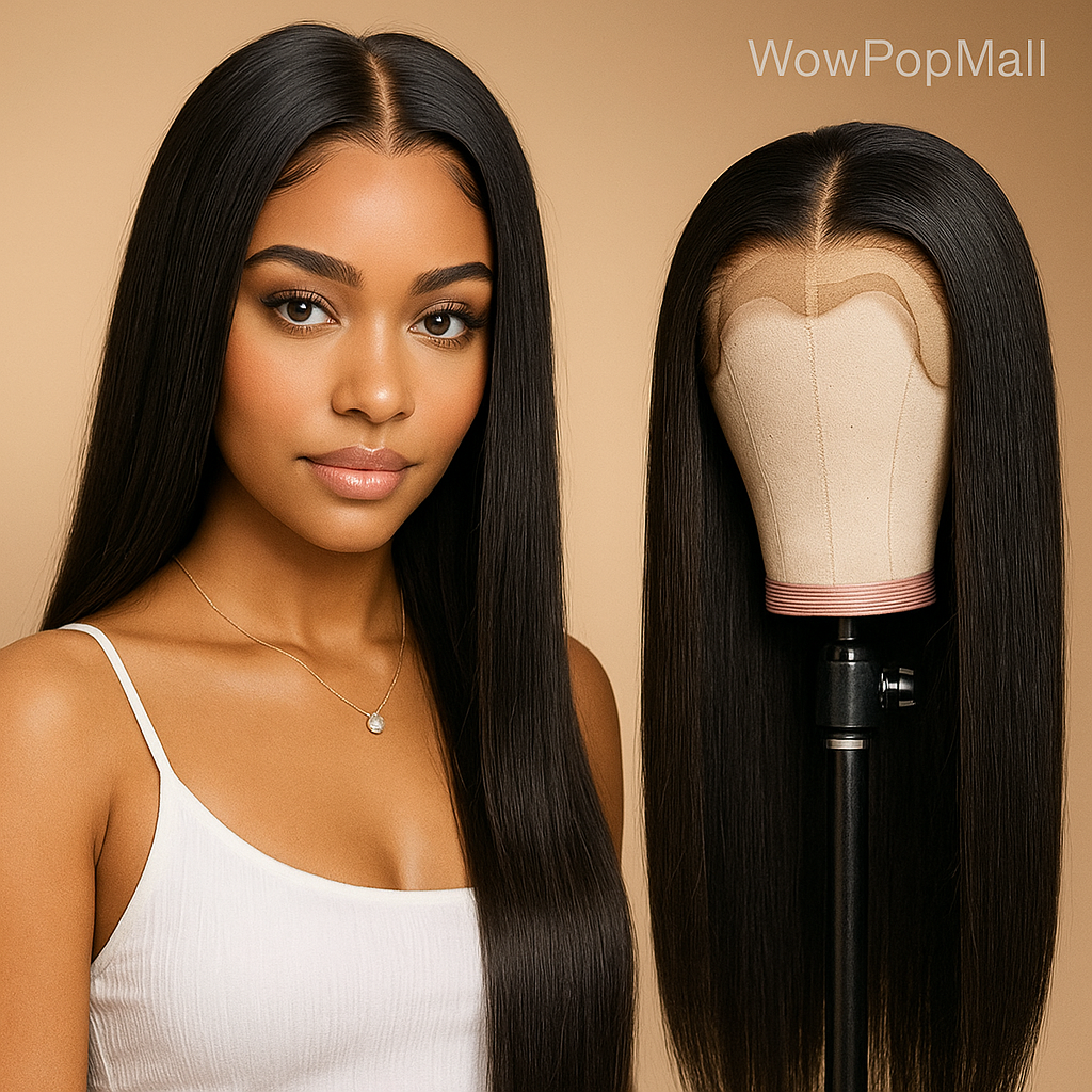 200 Density HD Lace Frontal Straight Human Hair Wig – 13x4 / 13x6 / 360 Lace Options