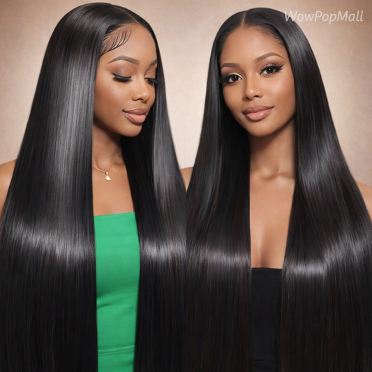 220 Density Bone Straight 13x6 HD Lace Front Wig (13x4 Option, Pre-Plucked) – Brazilian Remy Human Hair