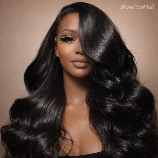 40 Inch Body Wave Human Hair Wig – 13x6 HD Lace Frontal, 220 Density, Pre-Plucked Brazilian Remy Hair