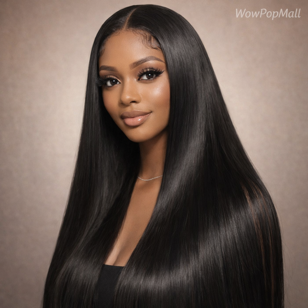 Glueless Bone Straight HD Lace Front Wig – Transparent Lace (4x4 / 5x5 / 13x4 / 13x6) Brazilian Remy Human Hair