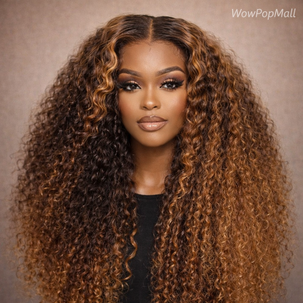 P4/27 Highlight Ombre Deep Wave HD Lace Front Wig – 13x4 Glueless, Vietnamese Remy Human Hair (150%/180%)