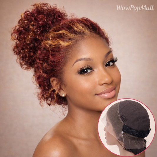 250% Density Honey Blonde Highlight Deep Wave 360 HD Lace Front Wig (Invisible Strap, 30 Inch)