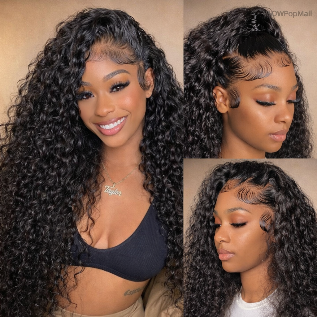 HD 13x6 Lace Front Deep Wave Human Hair Wig – Glueless, Pre-Plucked, 40 Inch