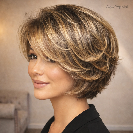 13x4 Lace Front Piano Highlight Straight Human Hair Bob Wig – 180% Density