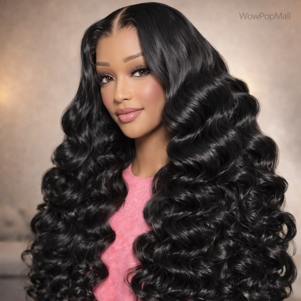 HD 13x6 Lace Front Loose Deep Wave Human Hair Wig – Glueless, 200% Density, 40"