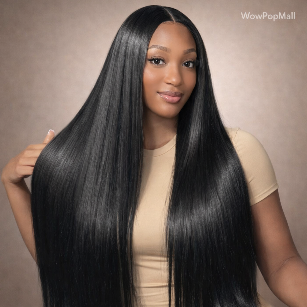 Bone Straight HD Lace Frontal Human Hair Wig 13x6 / 13x4 (30–40 Inch)