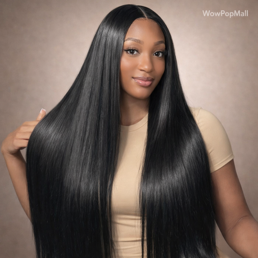 Bone Straight HD Lace Frontal Human Hair Wig 13x6 / 13x4 (30–40 Inch)