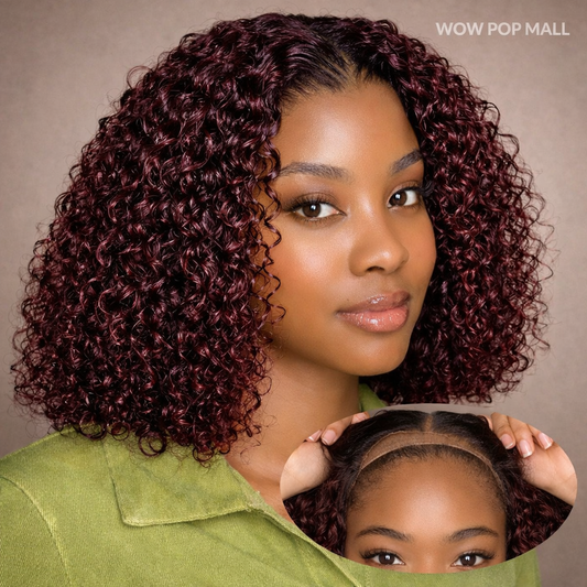 Short Water Wave Bob 13x4 HD Lace Front Human Hair Wig (180% Density)