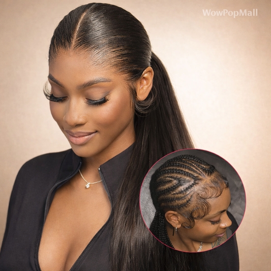 Straight Full Lace Human Hair Wig, HD Transparent Swiss Lace · 250% Density · 26+ Inch