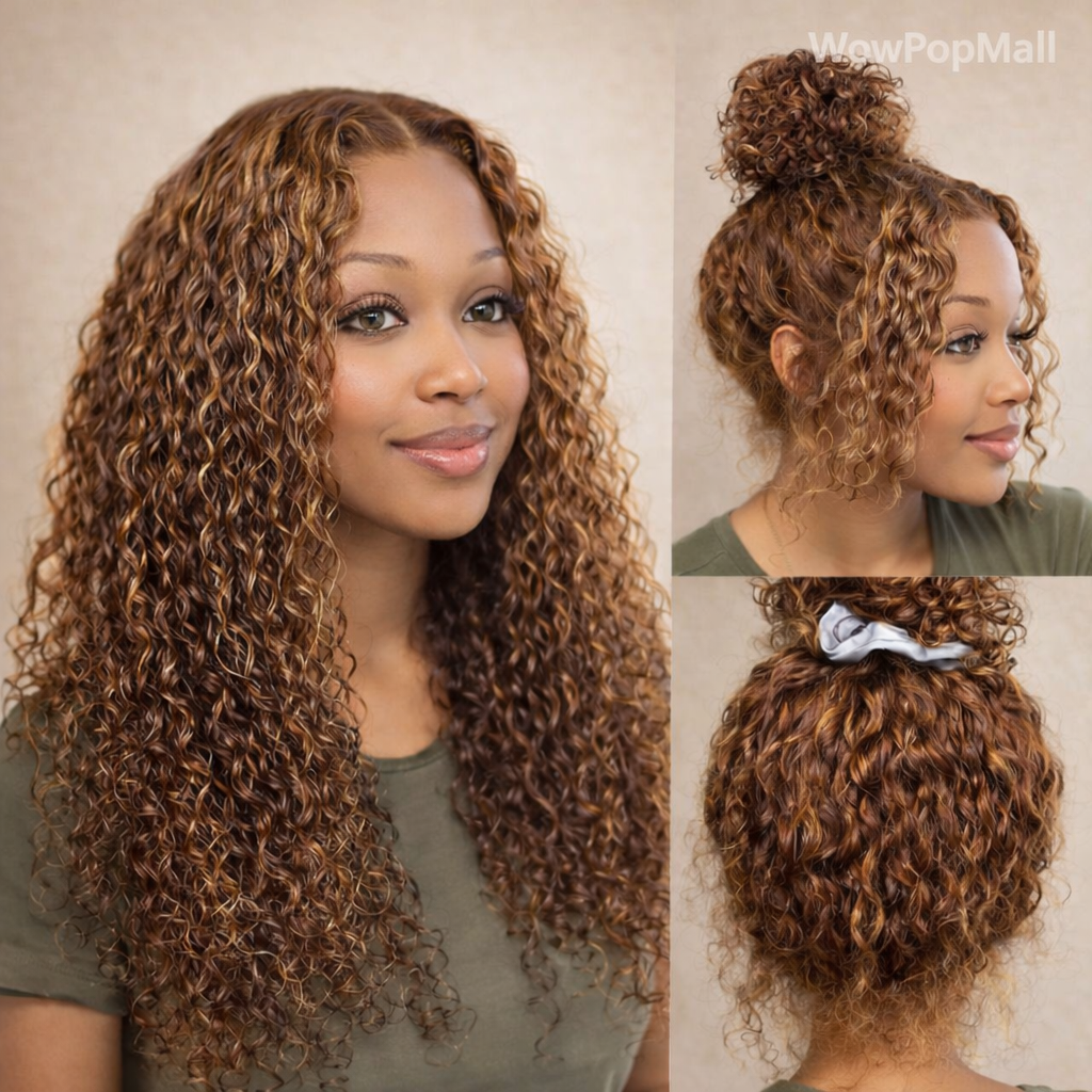 360 Full Lace Deep Wave Human Hair Wig · 427 Highlight · Pre-Plucked HD Hairline · 40 Inch · 250 Density