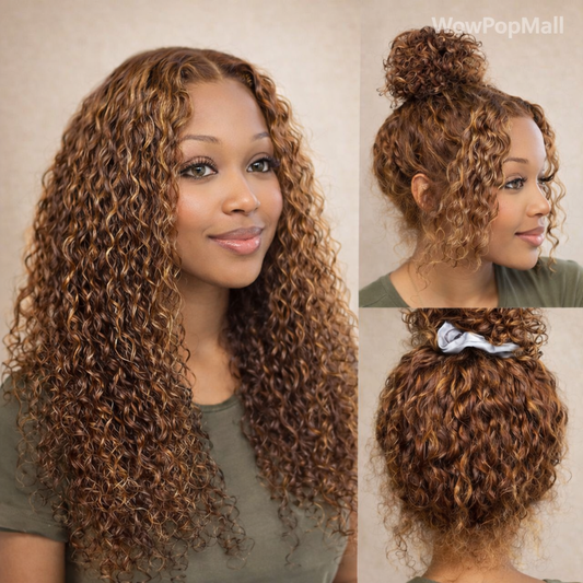 360 Full Lace Deep Wave Human Hair Wig · 427 Highlight · Pre-Plucked HD Hairline · 40 Inch · 250 Density