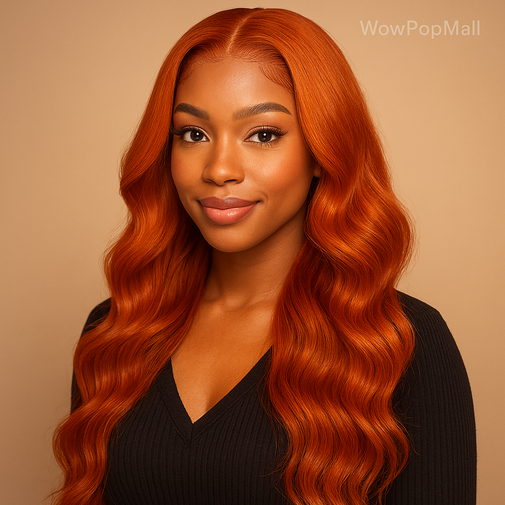 Ginger HD Lace Front Wig 13×6 Body Wave – 250% Density Human Hair (30–38 Inch)