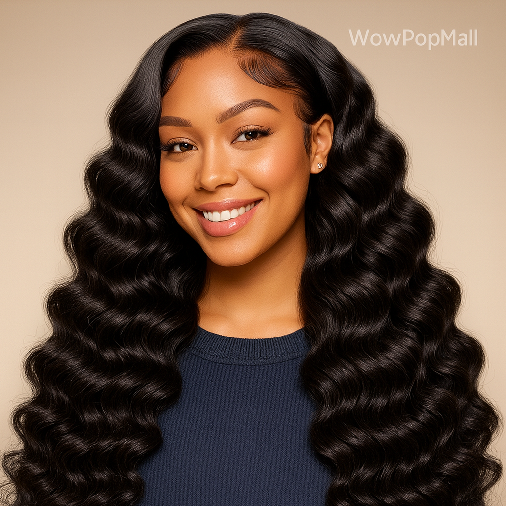 Loose Wave 13×4 HD Lace Front Human Hair Wig – 30–40 Inch Brazilian Loose Deep Wave Wig