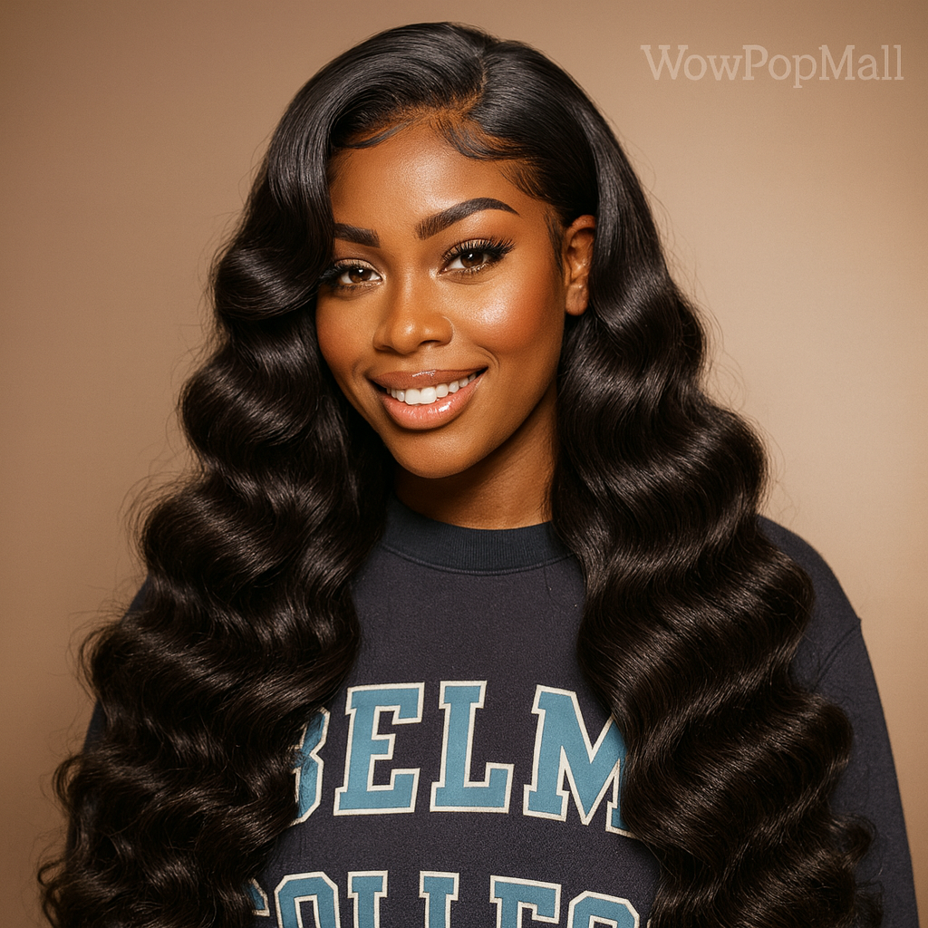 Loose Wave 13×4 HD Lace Front Human Hair Wig – 30–40 Inch Brazilian Loose Deep Wave Wig