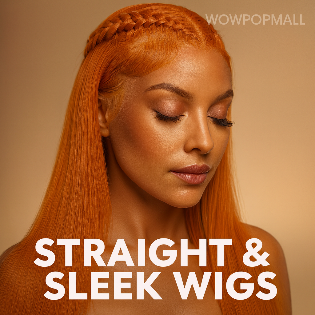 Ginger Orange 13x6 HD Lace Front Human Hair Wig – 30 inch, 200 Density, Straight, Pre-Plucked Natural Hairline